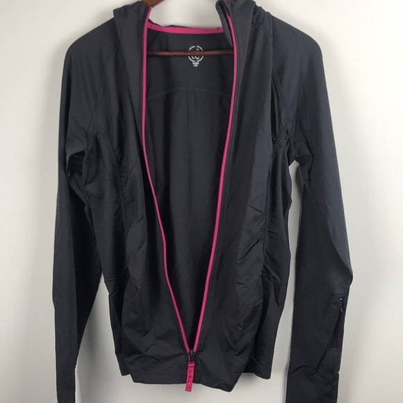 Tuff Athletics Hoodie Jacket Large Gray